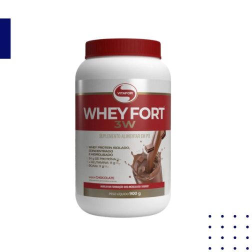 WHEY FORT 3W POTE 900G CHOCOLATE
