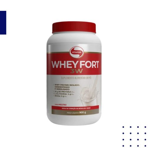WHEY FORT 3W POTE 900G NEUTRO